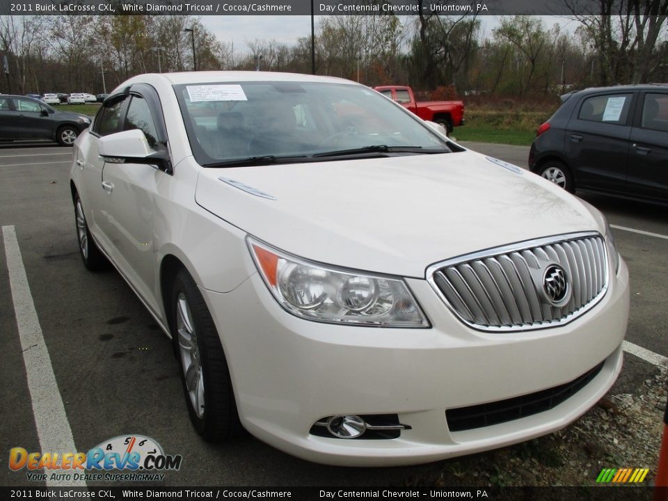 2011 Buick LaCrosse CXL White Diamond Tricoat / Cocoa/Cashmere Photo #3