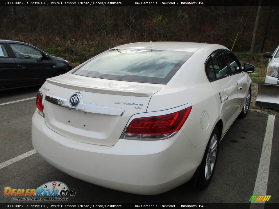 2011 Buick LaCrosse CXL White Diamond Tricoat / Cocoa/Cashmere Photo #4