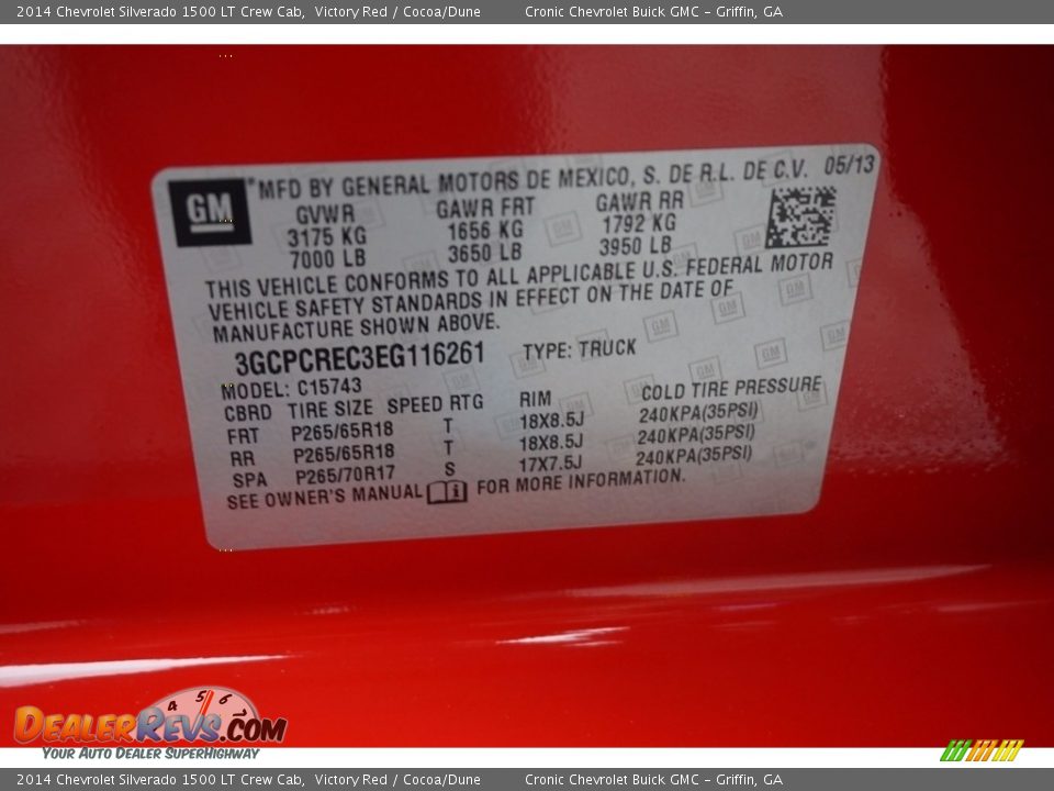 2014 Chevrolet Silverado 1500 LT Crew Cab Victory Red / Cocoa/Dune Photo #21