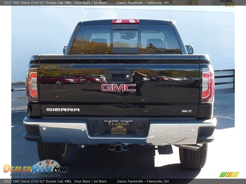 2017 GMC Sierra 1500 SLT Double Cab 4WD Onyx Black / Jet Black Photo #3
