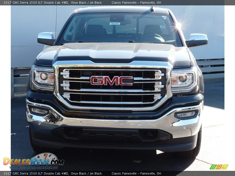 2017 GMC Sierra 1500 SLT Double Cab 4WD Onyx Black / Jet Black Photo #4