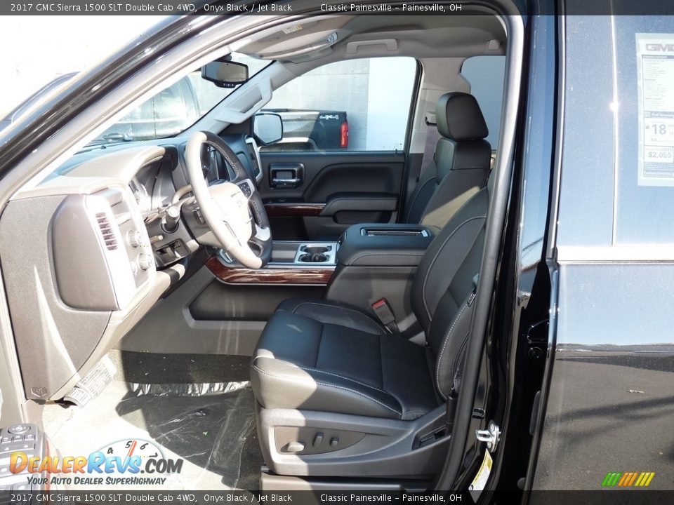 2017 GMC Sierra 1500 SLT Double Cab 4WD Onyx Black / Jet Black Photo #6
