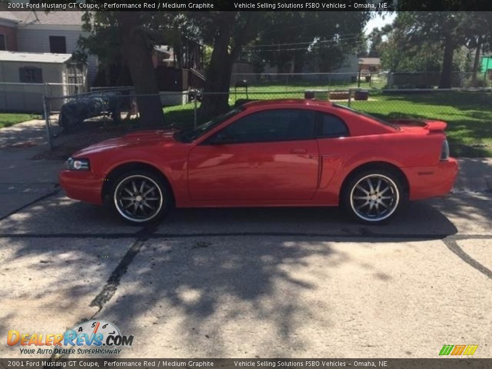 2001 Ford Mustang GT Coupe Performance Red / Medium Graphite Photo #4