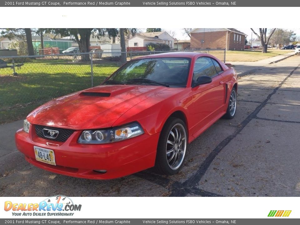 2001 Ford Mustang GT Coupe Performance Red / Medium Graphite Photo #5