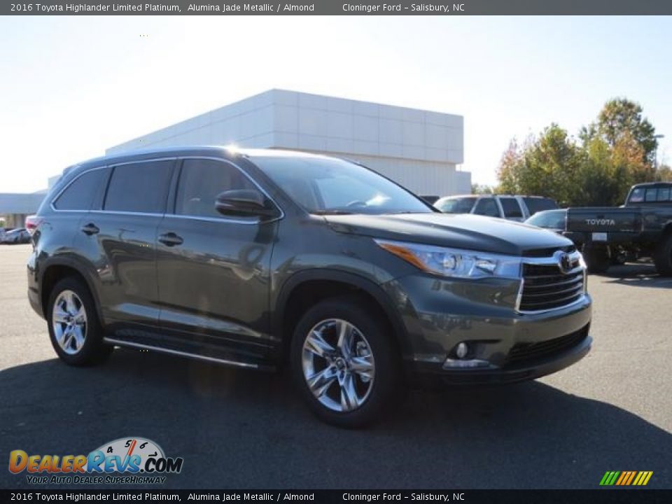 2016 Toyota Highlander Limited Platinum Alumina Jade Metallic / Almond Photo #1
