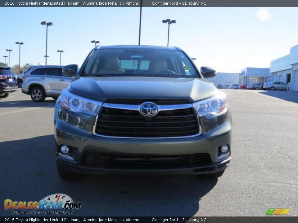 2016 Toyota Highlander Limited Platinum Alumina Jade Metallic / Almond Photo #2