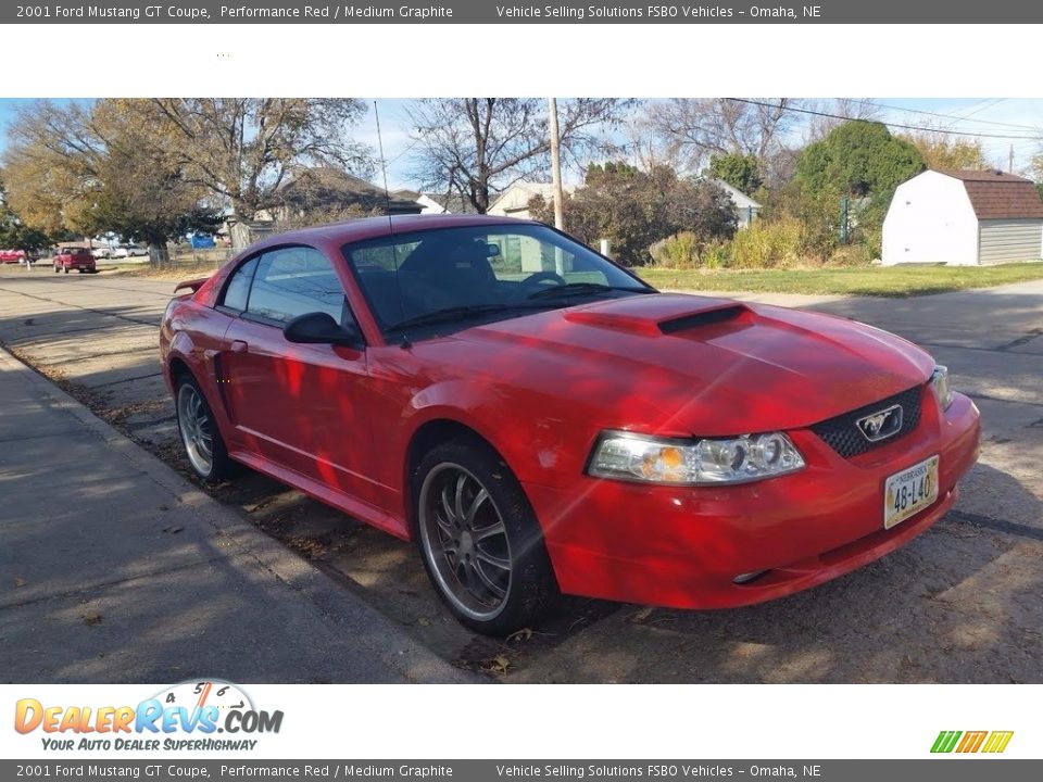 2001 Ford Mustang GT Coupe Performance Red / Medium Graphite Photo #10