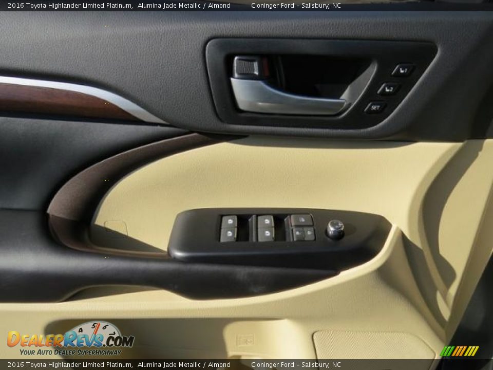 2016 Toyota Highlander Limited Platinum Alumina Jade Metallic / Almond Photo #10