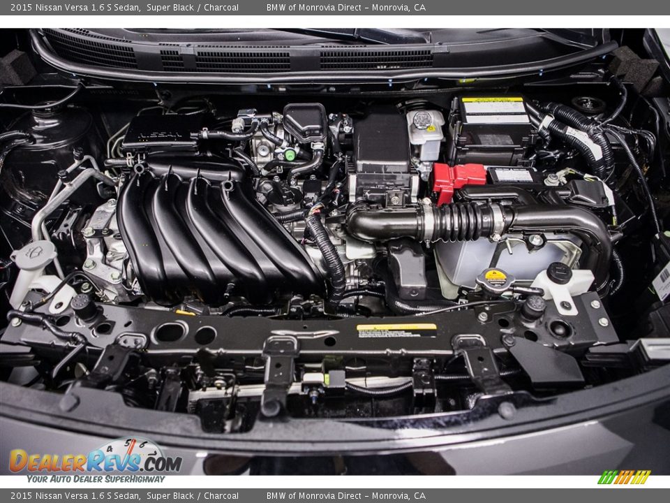 2015 Nissan Versa 1.6 S Sedan Super Black / Charcoal Photo #9