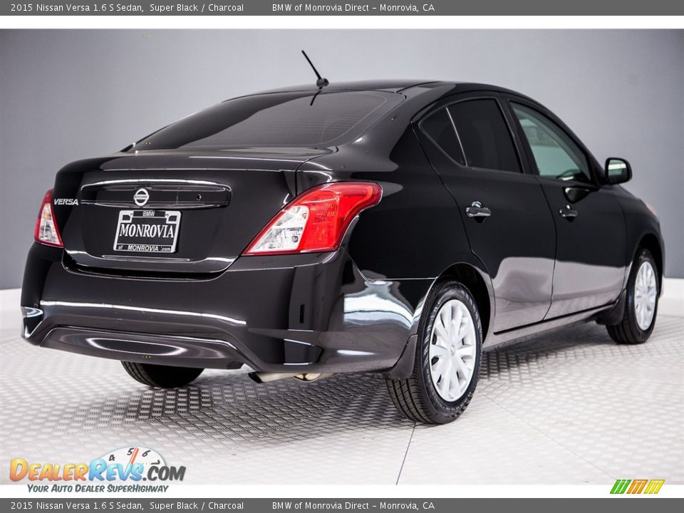 2015 Nissan Versa 1.6 S Sedan Super Black / Charcoal Photo #13