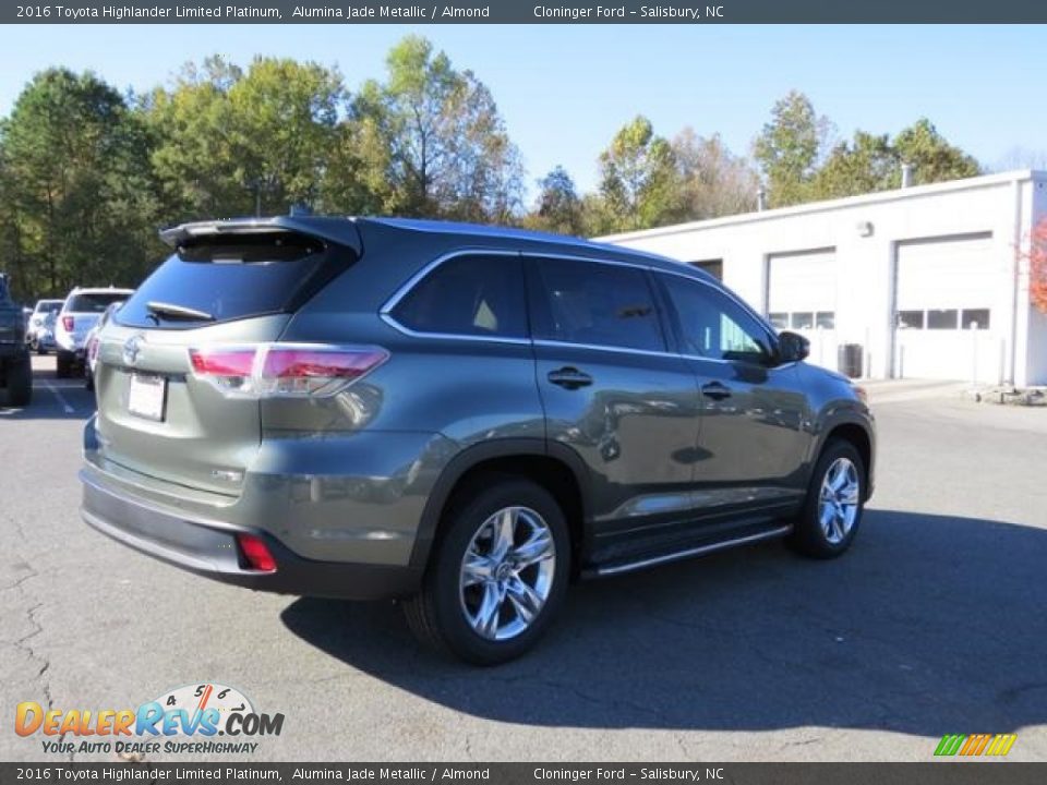 2016 Toyota Highlander Limited Platinum Alumina Jade Metallic / Almond Photo #28