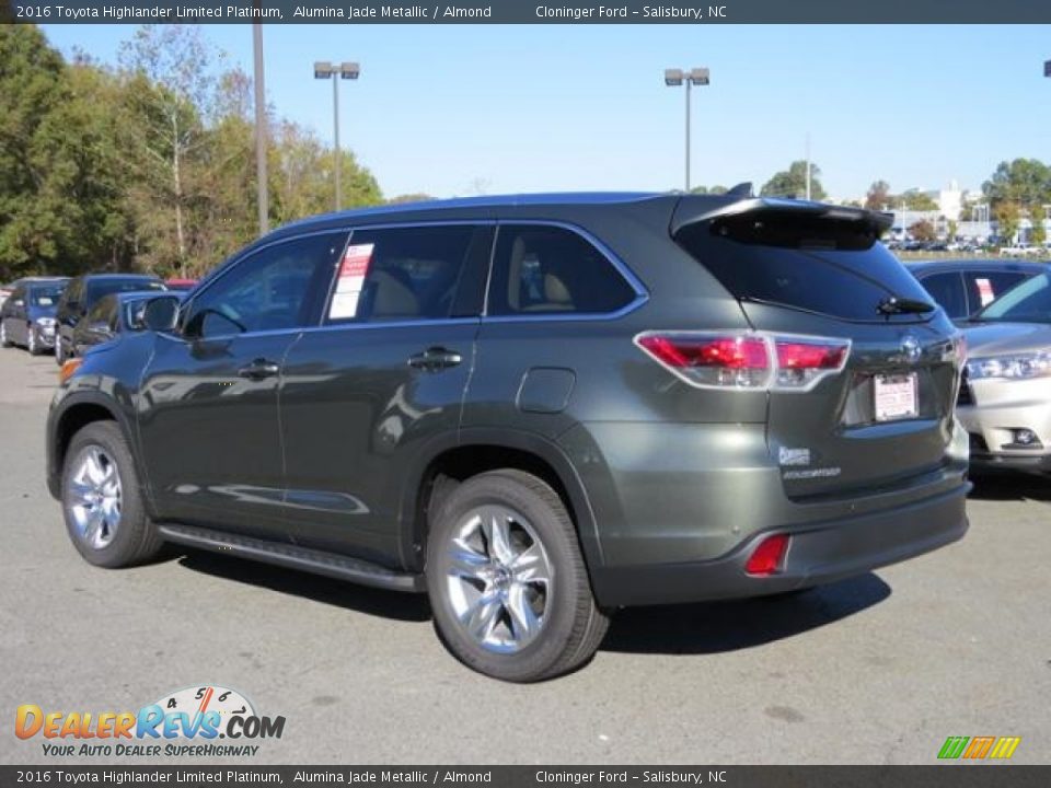 2016 Toyota Highlander Limited Platinum Alumina Jade Metallic / Almond Photo #30