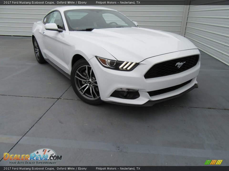 2017 Ford Mustang Ecoboost Coupe Oxford White / Ebony Photo #1