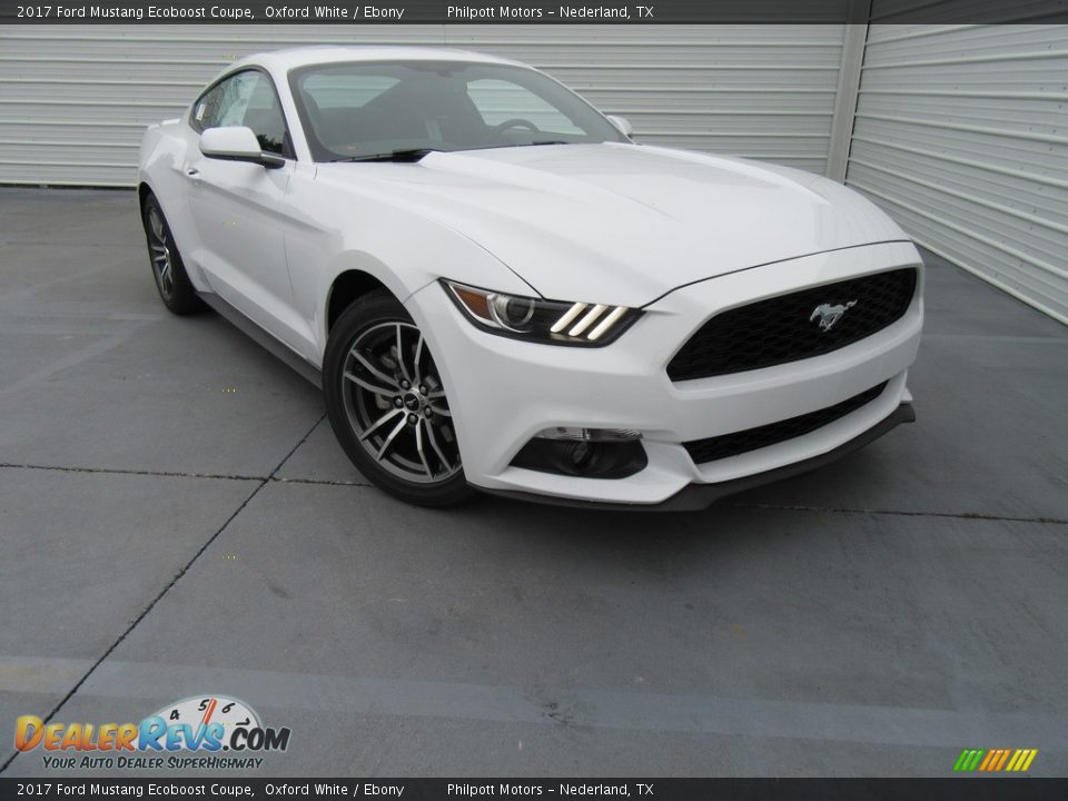 2017 Ford Mustang Ecoboost Coupe Oxford White / Ebony Photo #2