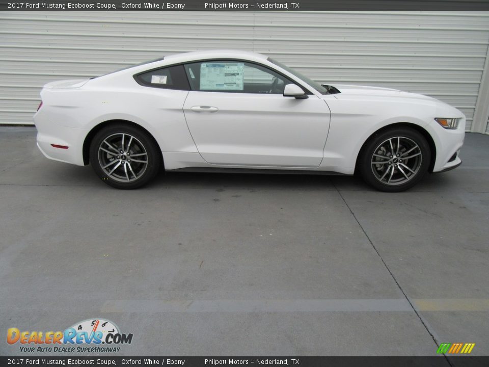 2017 Ford Mustang Ecoboost Coupe Oxford White / Ebony Photo #3