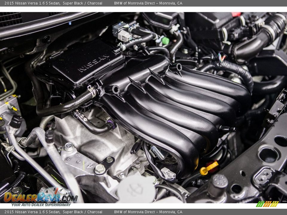 2015 Nissan Versa 1.6 S Sedan Super Black / Charcoal Photo #27