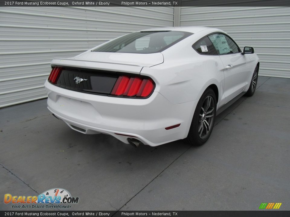 2017 Ford Mustang Ecoboost Coupe Oxford White / Ebony Photo #4