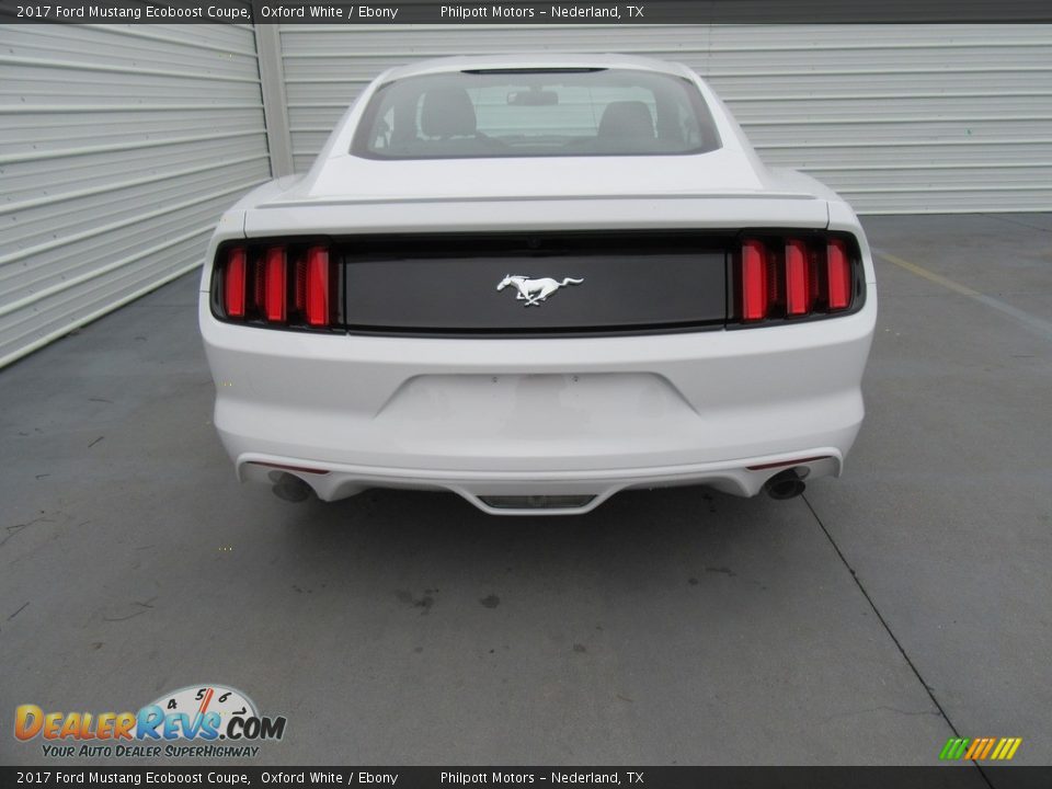 2017 Ford Mustang Ecoboost Coupe Oxford White / Ebony Photo #5