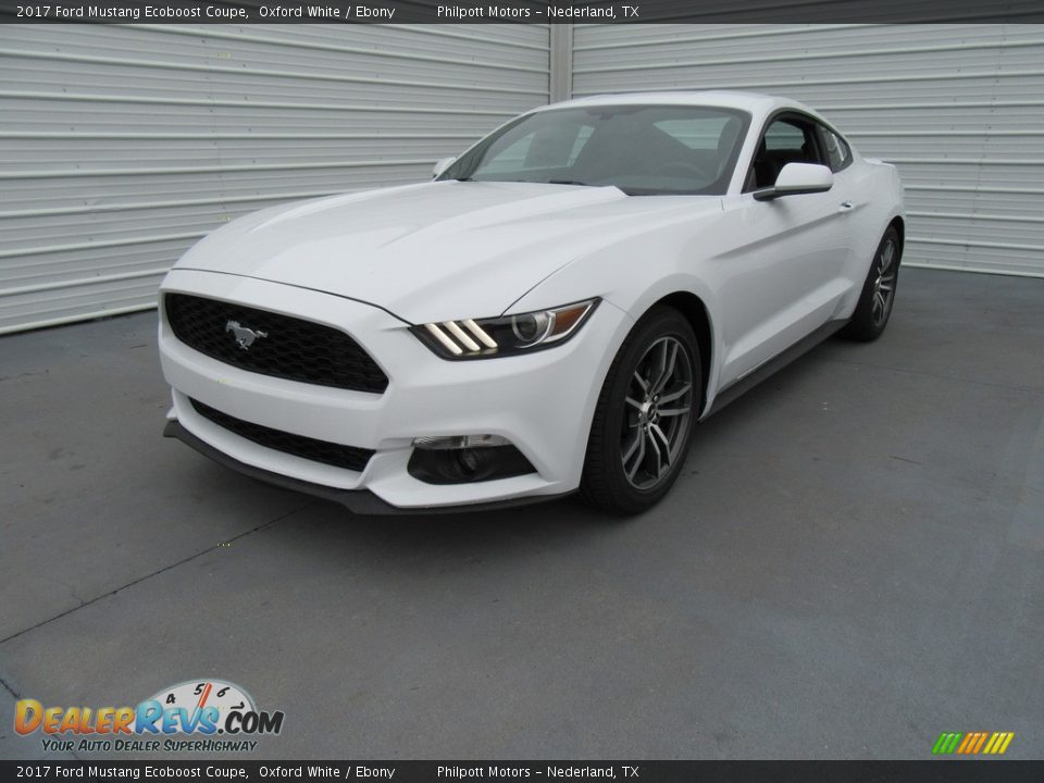 2017 Ford Mustang Ecoboost Coupe Oxford White / Ebony Photo #7