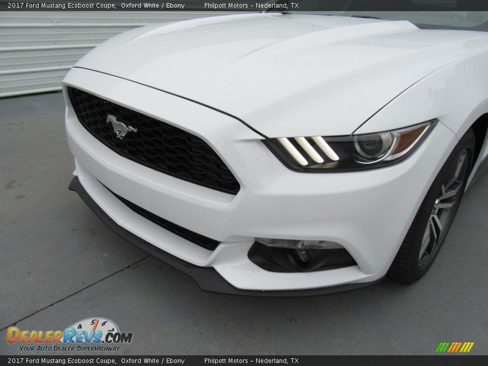 2017 Ford Mustang Ecoboost Coupe Oxford White / Ebony Photo #10