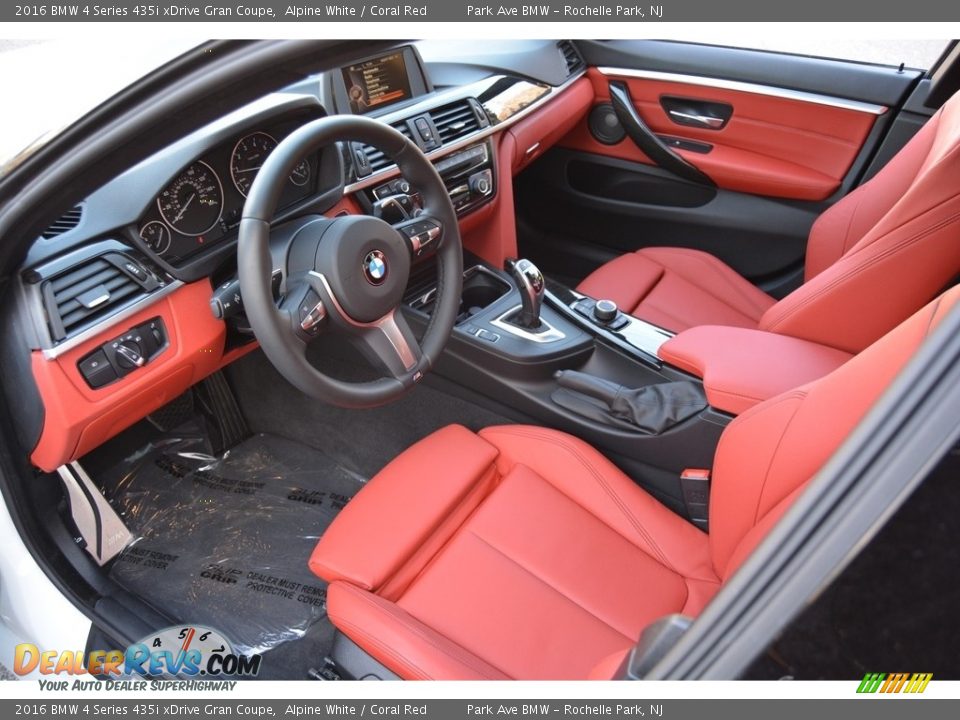 Coral Red Interior - 2016 BMW 4 Series 435i xDrive Gran Coupe Photo #11