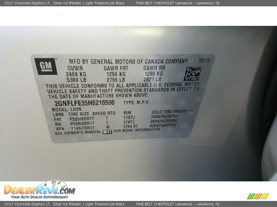 2017 Chevrolet Equinox LT Silver Ice Metallic / Light Titanium/Jet Black Photo #7