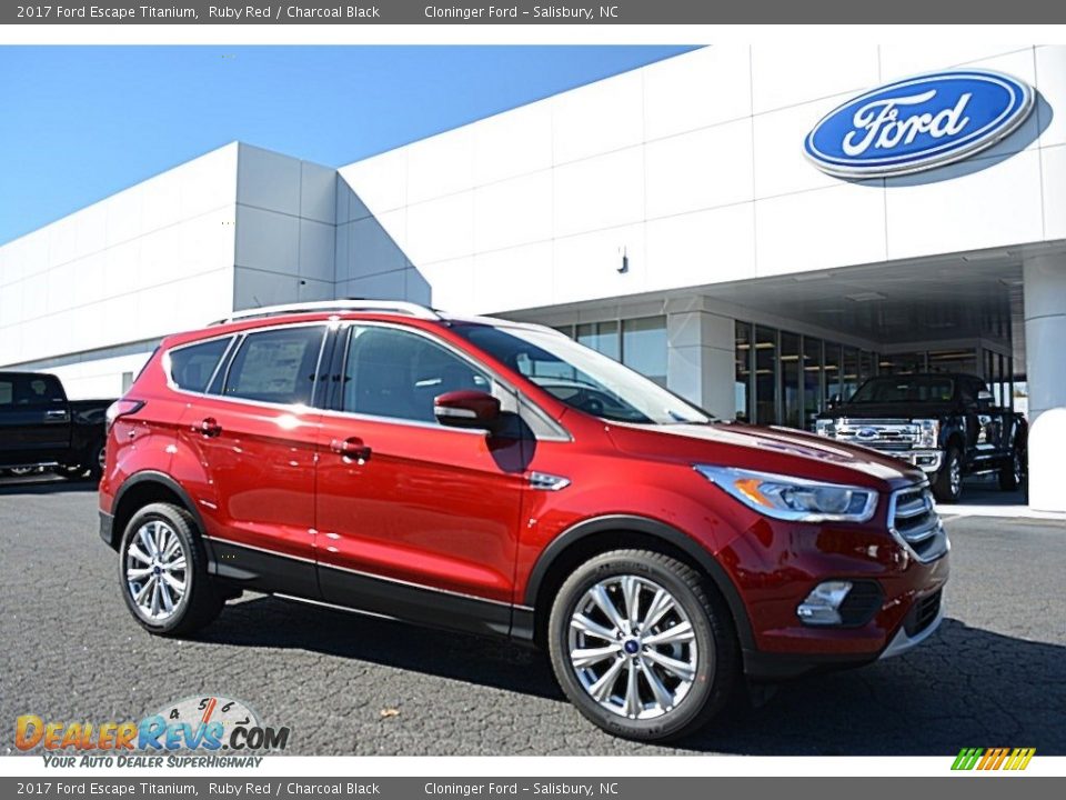 2017 Ford Escape Titanium Ruby Red / Charcoal Black Photo #1