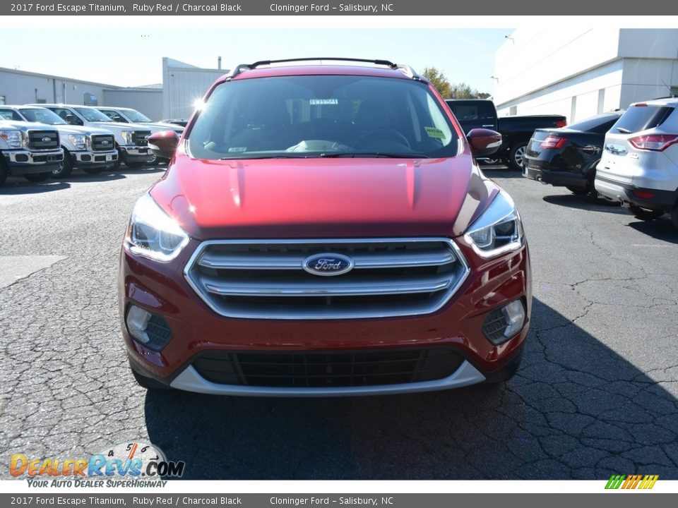 2017 Ford Escape Titanium Ruby Red / Charcoal Black Photo #4