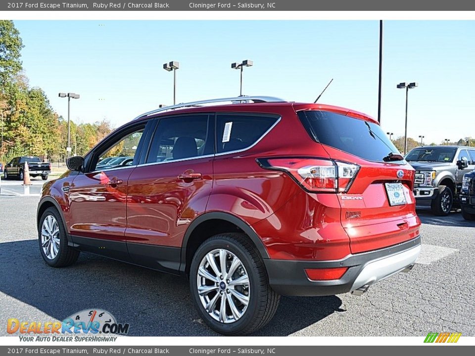 2017 Ford Escape Titanium Ruby Red / Charcoal Black Photo #22