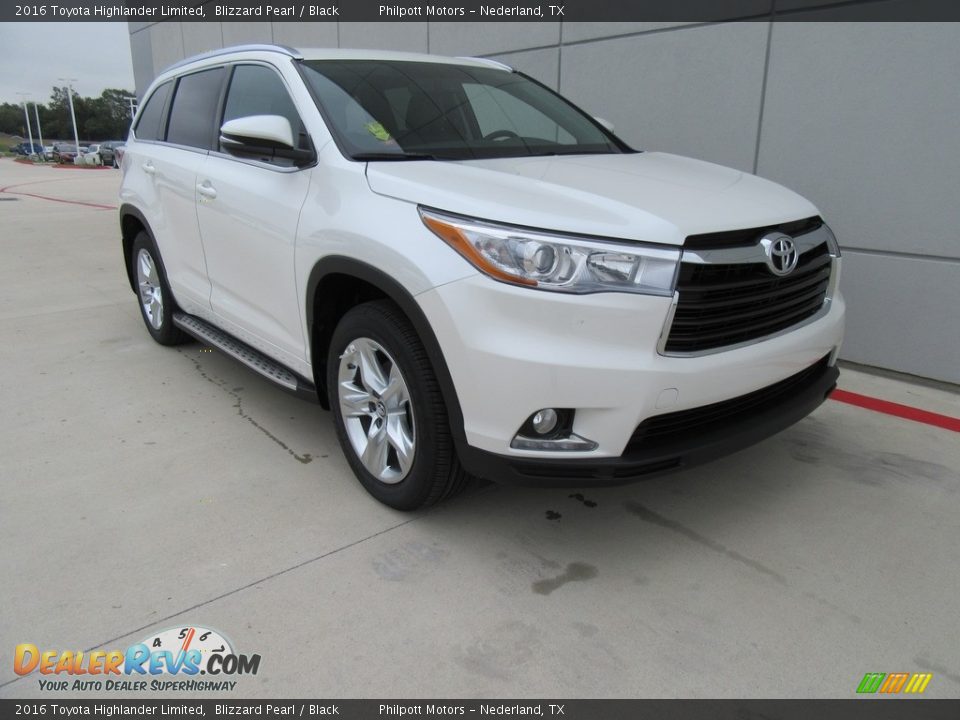 2016 Toyota Highlander Limited Blizzard Pearl / Black Photo #1