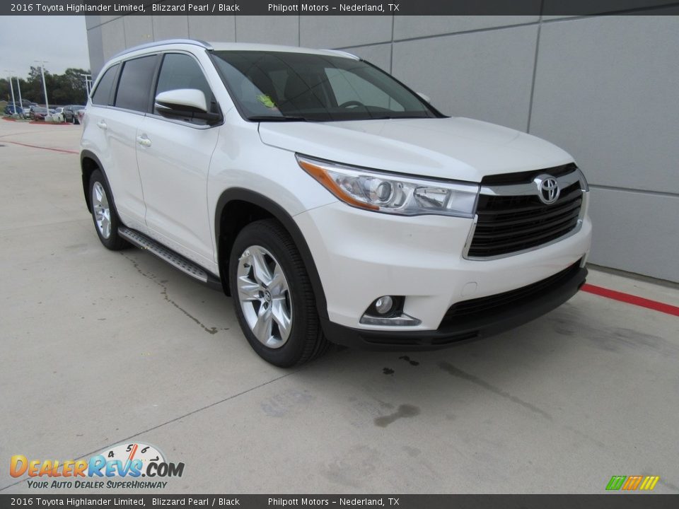 2016 Toyota Highlander Limited Blizzard Pearl / Black Photo #2