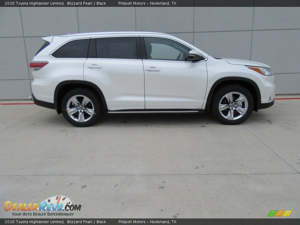 2016 Toyota Highlander Limited Blizzard Pearl / Black Photo #3