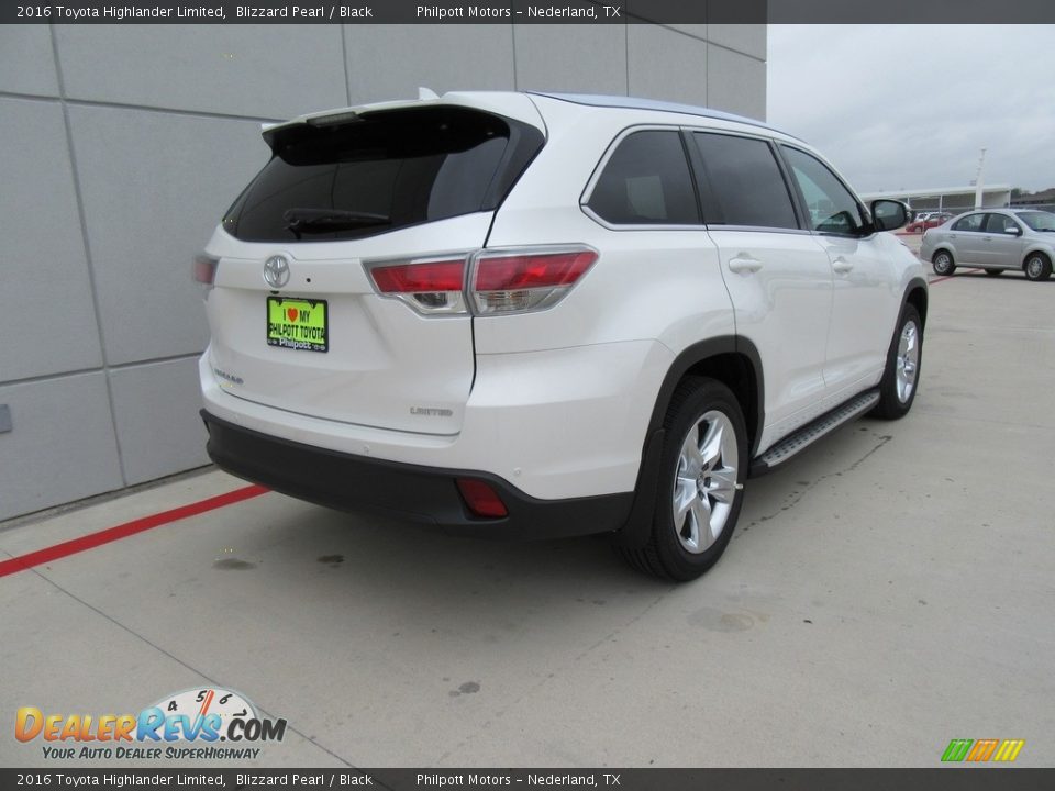 2016 Toyota Highlander Limited Blizzard Pearl / Black Photo #4