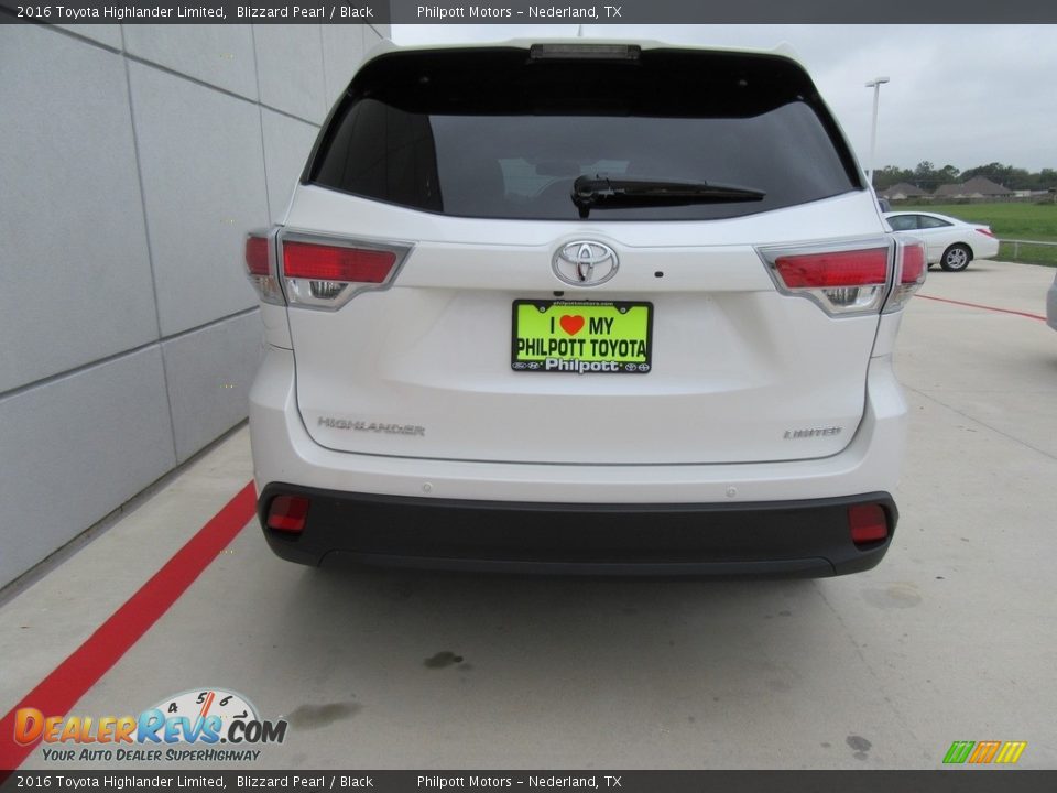 2016 Toyota Highlander Limited Blizzard Pearl / Black Photo #5
