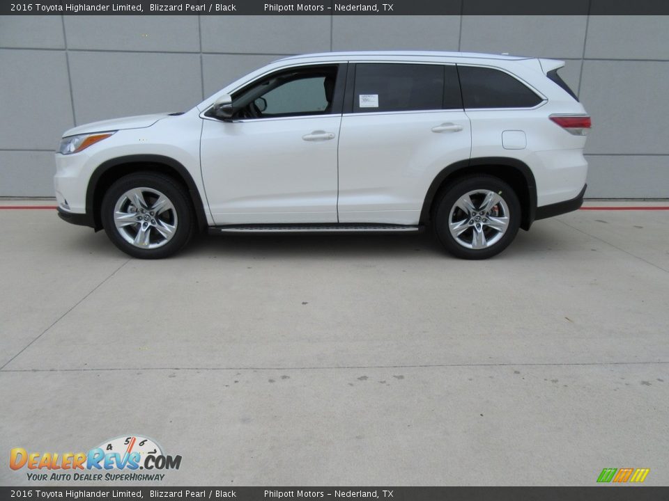 2016 Toyota Highlander Limited Blizzard Pearl / Black Photo #6