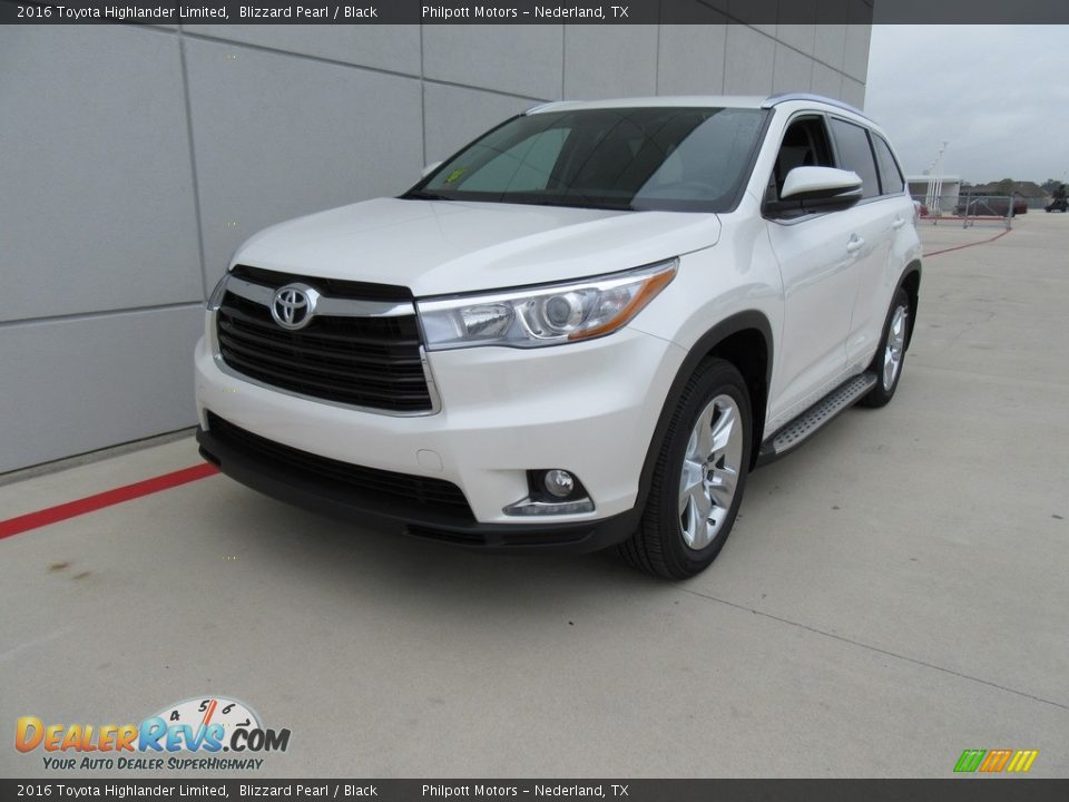 2016 Toyota Highlander Limited Blizzard Pearl / Black Photo #7