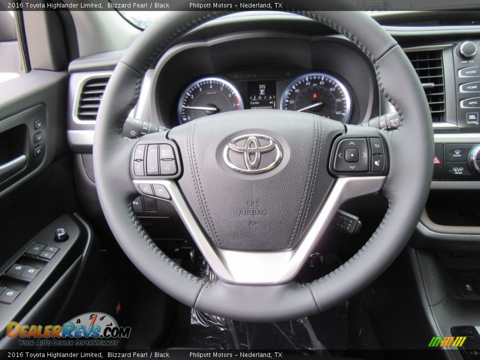 2016 Toyota Highlander Limited Blizzard Pearl / Black Photo #33