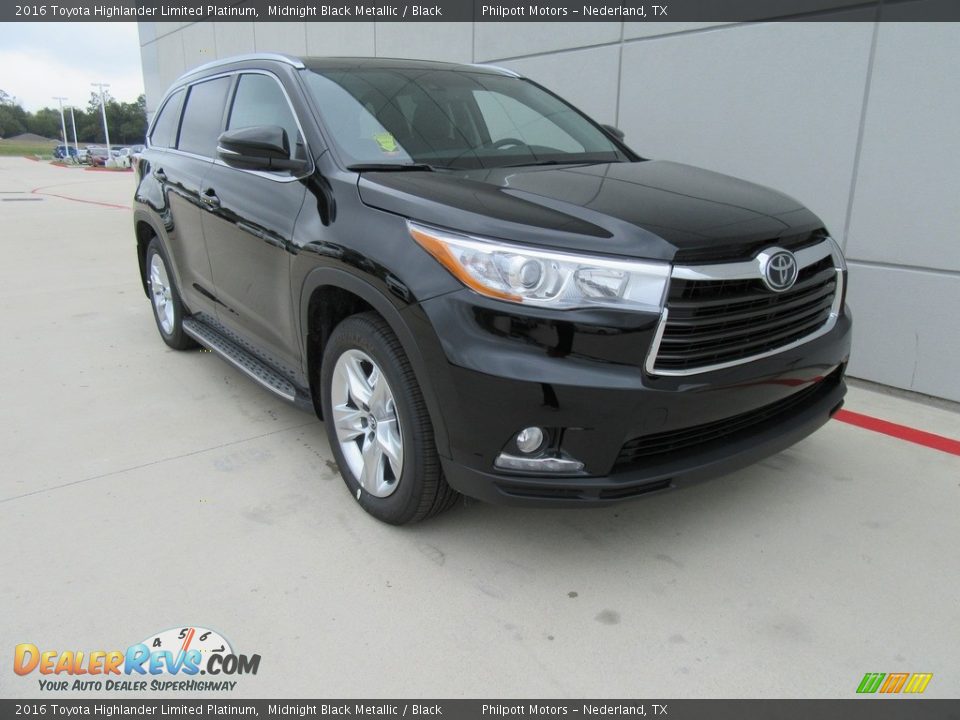 2016 Toyota Highlander Limited Platinum Midnight Black Metallic / Black Photo #1