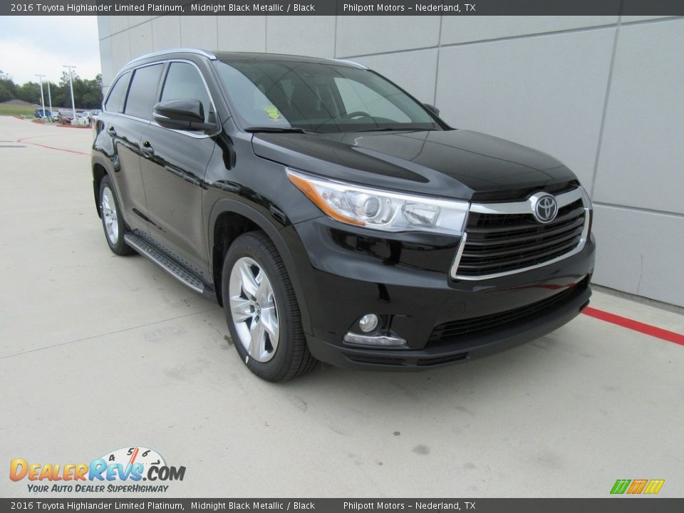 2016 Toyota Highlander Limited Platinum Midnight Black Metallic / Black Photo #2