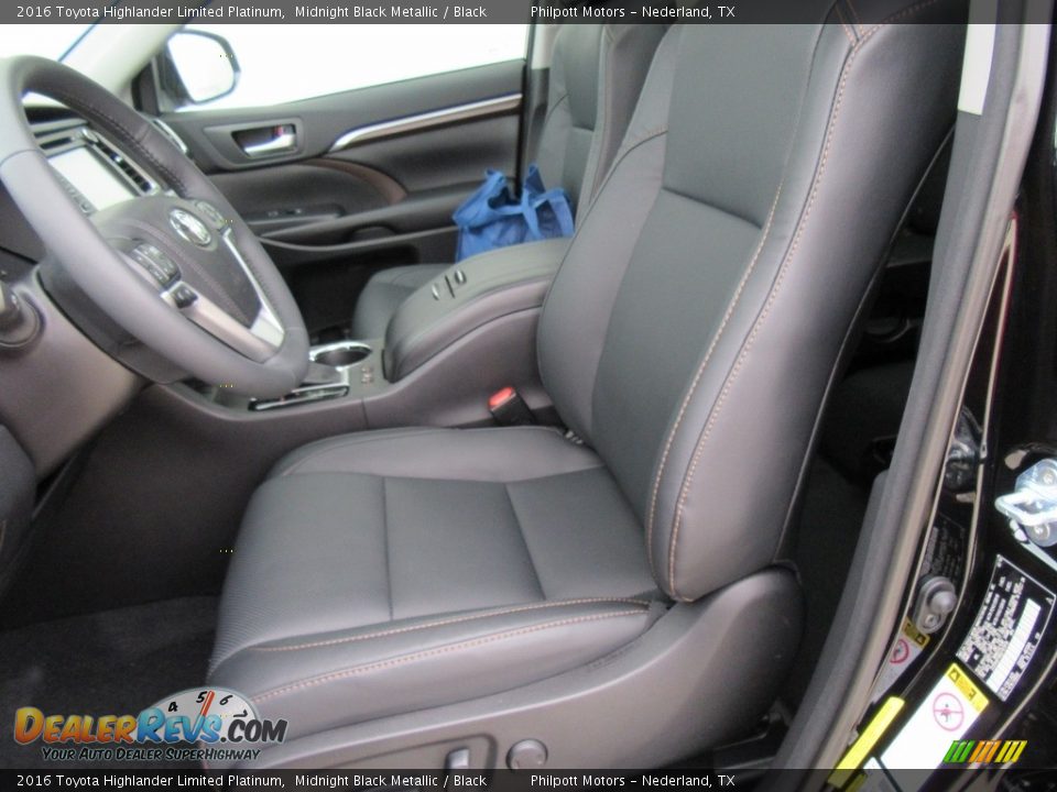 2016 Toyota Highlander Limited Platinum Midnight Black Metallic / Black Photo #24