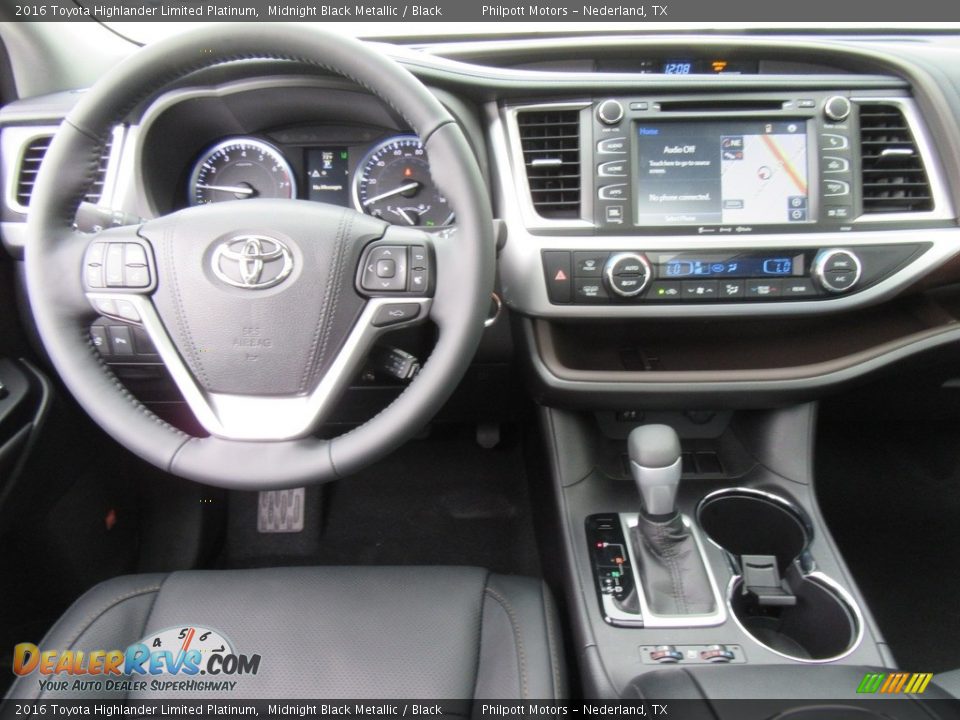 2016 Toyota Highlander Limited Platinum Midnight Black Metallic / Black Photo #26
