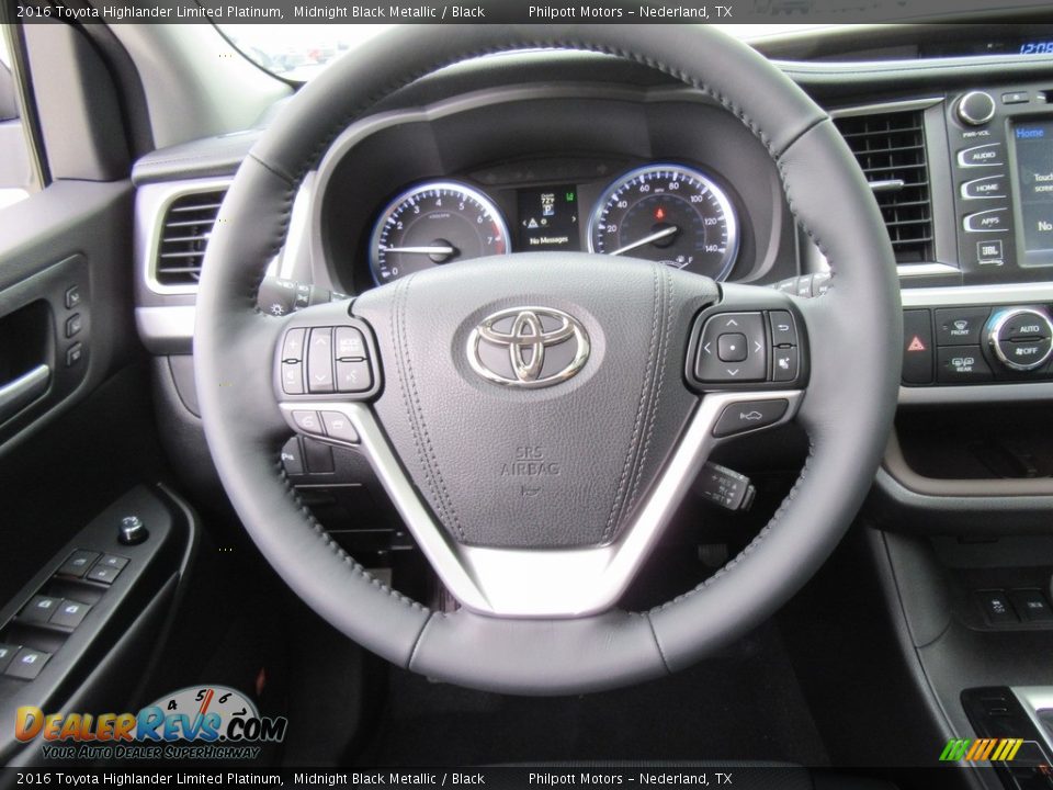 2016 Toyota Highlander Limited Platinum Midnight Black Metallic / Black Photo #33