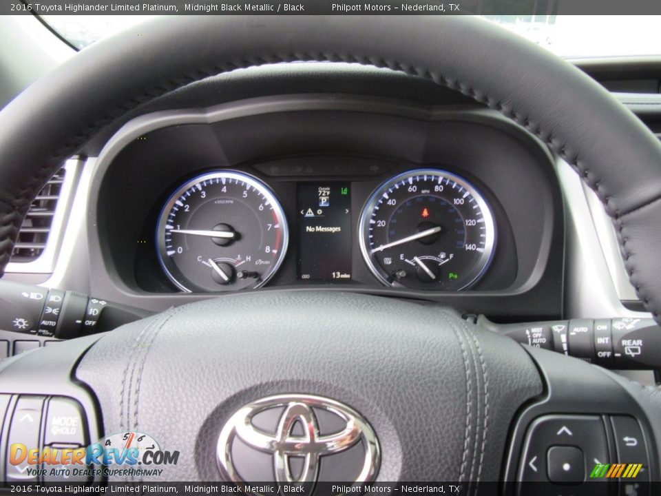 2016 Toyota Highlander Limited Platinum Midnight Black Metallic / Black Photo #34