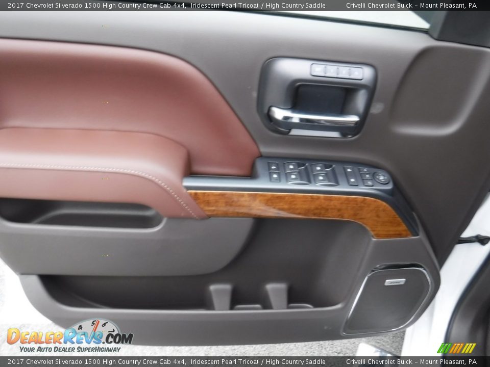 2017 Chevrolet Silverado 1500 High Country Crew Cab 4x4 Iridescent Pearl Tricoat / High Country Saddle Photo #14