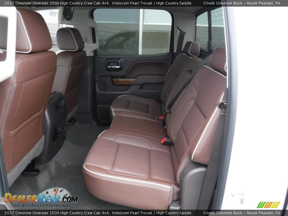 Rear Seat of 2017 Chevrolet Silverado 1500 High Country Crew Cab 4x4 Photo #29
