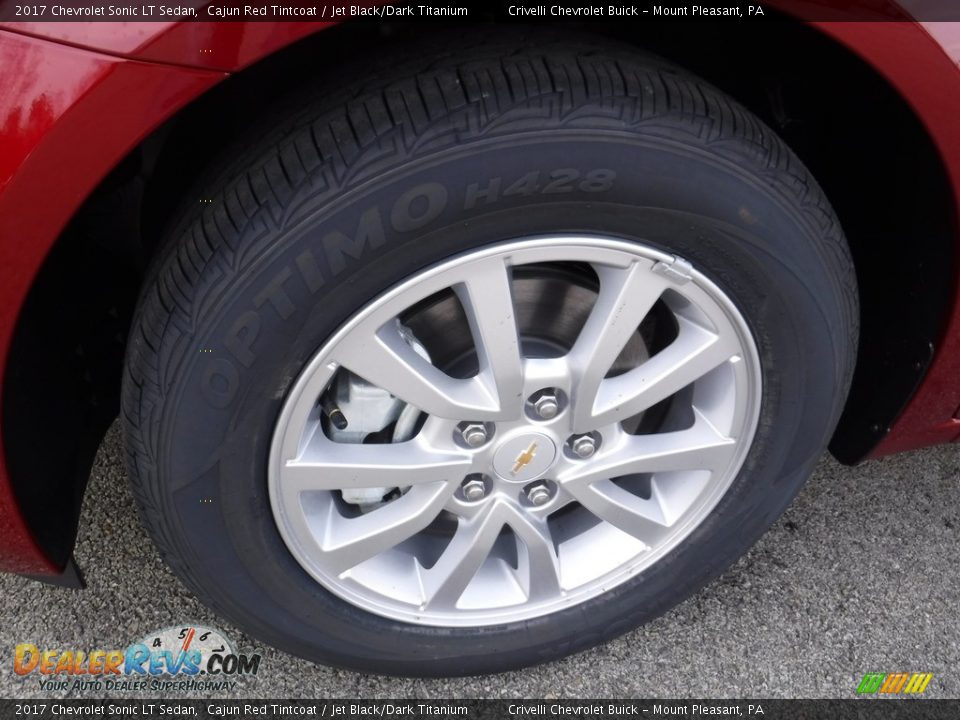 2017 Chevrolet Sonic LT Sedan Cajun Red Tintcoat / Jet Black/Dark Titanium Photo #3