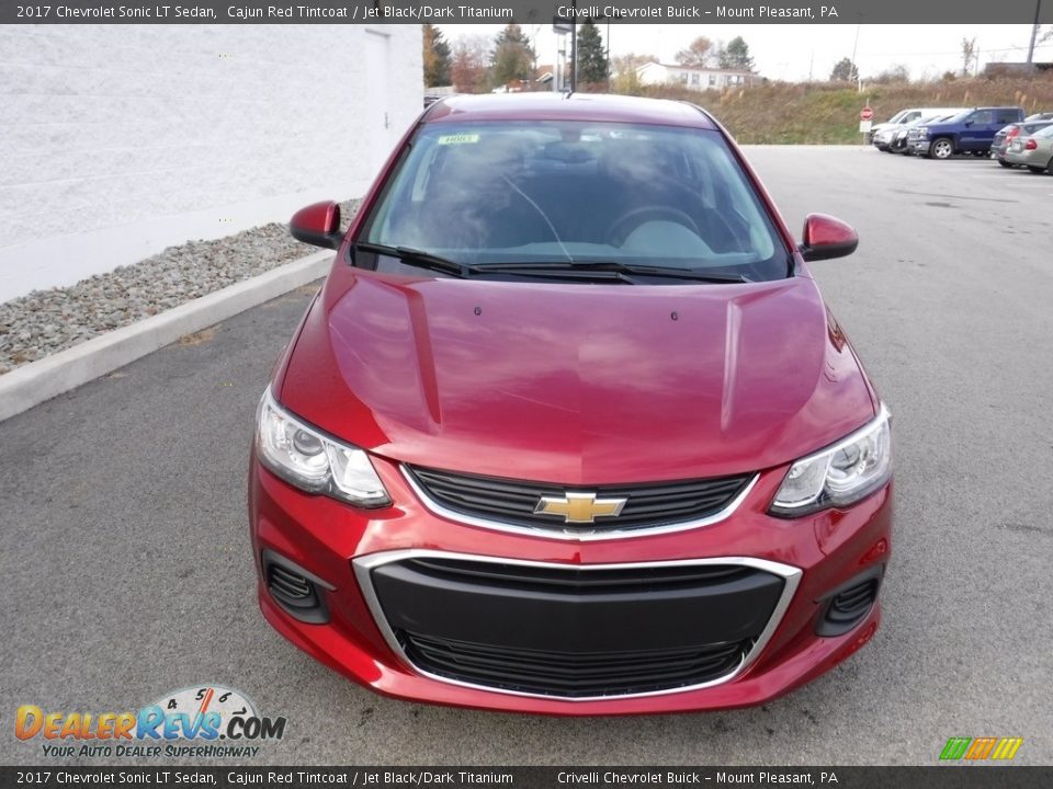 2017 Chevrolet Sonic LT Sedan Cajun Red Tintcoat / Jet Black/Dark Titanium Photo #4