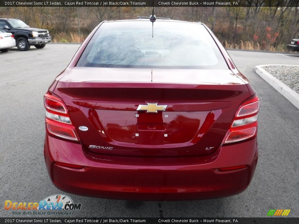 2017 Chevrolet Sonic LT Sedan Cajun Red Tintcoat / Jet Black/Dark Titanium Photo #6