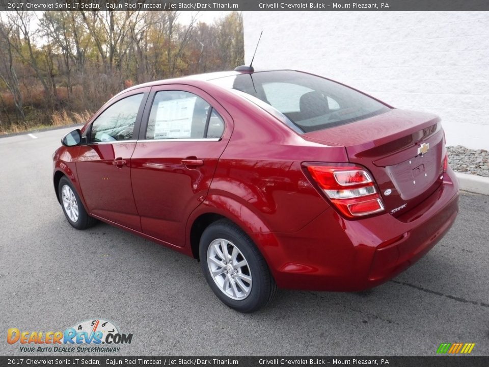 2017 Chevrolet Sonic LT Sedan Cajun Red Tintcoat / Jet Black/Dark Titanium Photo #8