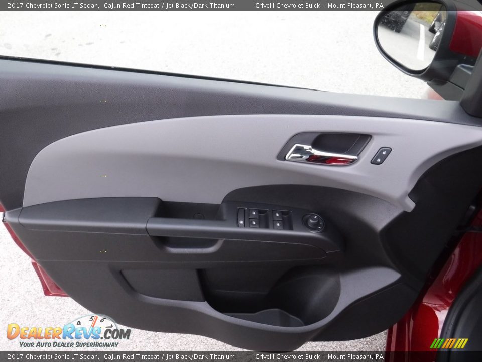 2017 Chevrolet Sonic LT Sedan Cajun Red Tintcoat / Jet Black/Dark Titanium Photo #10
